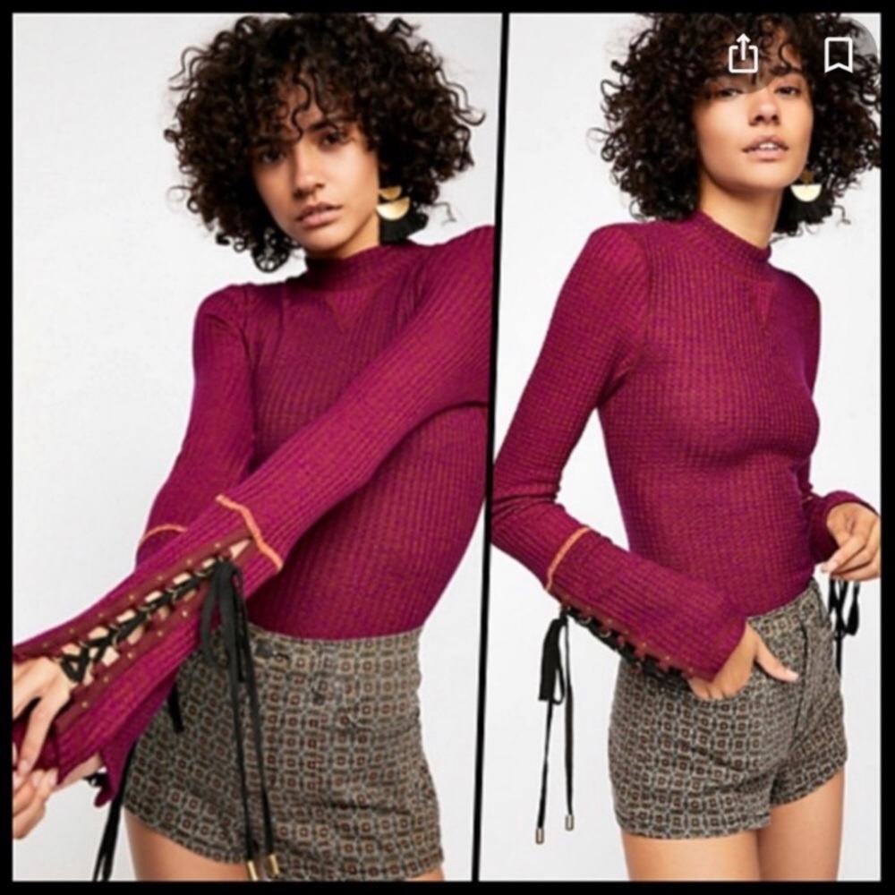 Free People Magenta Pink Top XS